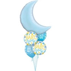 Baby Boy Crescent Balloon Gift